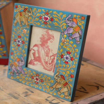 Jayan Elephant Hand Painted Photo Frame