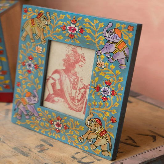 Jayan Elephant Hand Painted Photo Frame