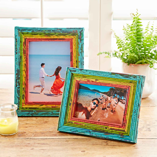 Recycled Newspaper Photo Frame